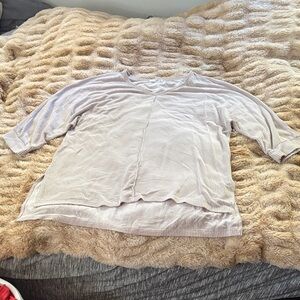 Poof! Women's Beige Striped Long Sleeve Top